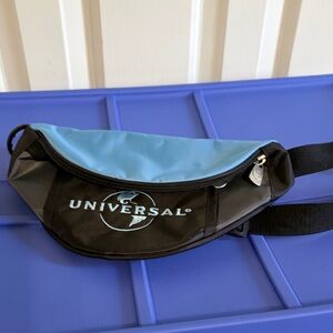 Universal Men’s Black and Light Blue Waist Bag